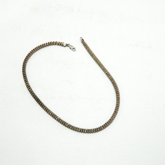 Vintage IBB Italy 925 Twisty Chain Necklace Diamond Cut - Picture 5 of 9